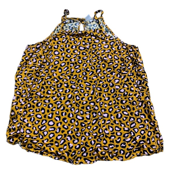 OLD NAVY Cheetah Tank With Back Keyhole Detail Yellow/Orange Size Medium - Picture 6 of 10